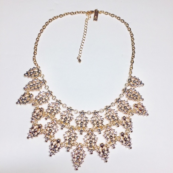 INC Multi-Crystal Triple-Row Statement Necklace - Picture 7 of 8